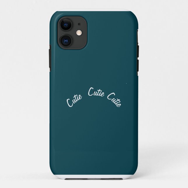 Capa Para iPhone 11 Chic Blue Teal Elegante (Verso)