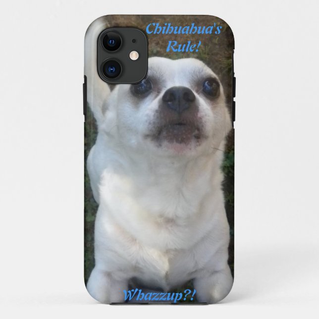 Capa Para iPhone 11 Chihuahua Whazzup? Caso do iPhone 5 (Verso)