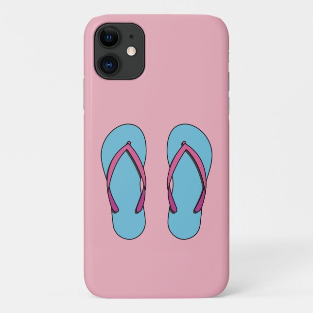 Capa Para iPhone 11 Chinelos de praia (Verso)