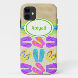 Capa Para iPhone 11 Chinelos personalizados e caso do iPhone 5 de prai