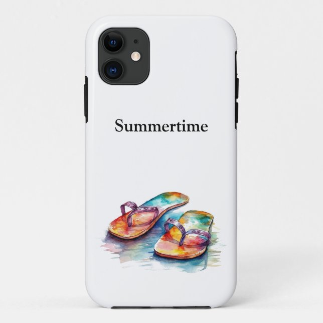 Capa Para iPhone 11 Chinelos Rainbow Reef, personalizado (Verso)