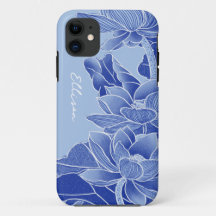 Chinoiserie personalizada Blue Lotus Mandala