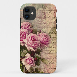 Capa Para iPhone 11 Chique francês do país, chique, rosas cor-de-ros