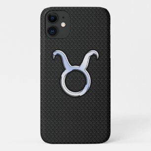 Capa Para iPhone 11 Chrome Como Taurus Zodiac Sinal na Pele Cobra
