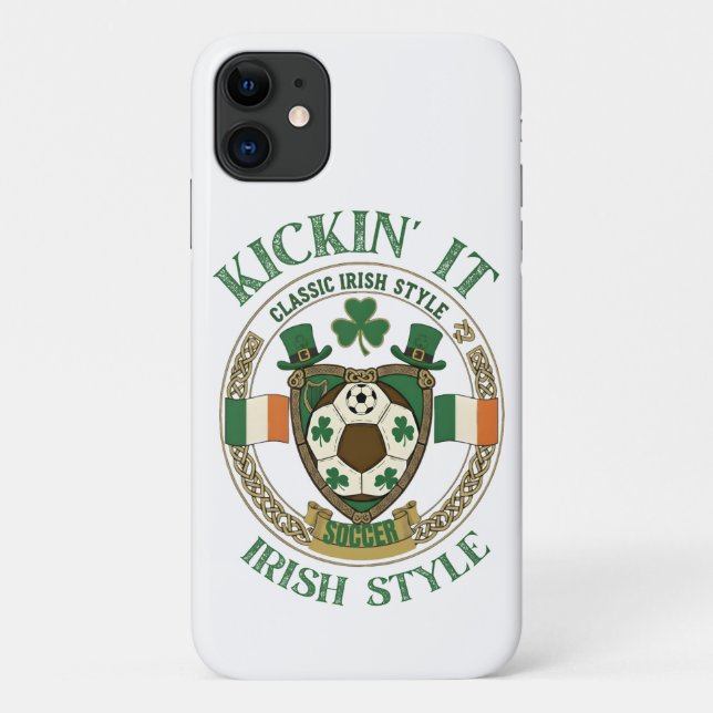 Capa Para iPhone 11 Chutando ao Estilo Irlandês ا (Verso)
