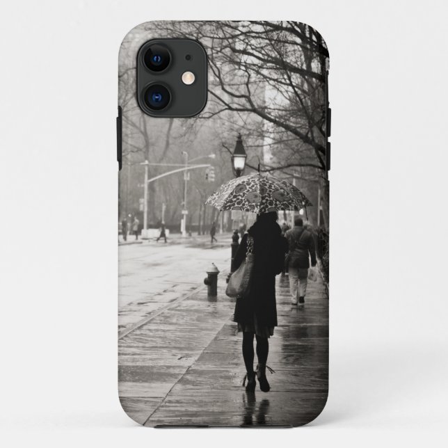 Capa Para iPhone 11 Chuva - Nova Iorque (Verso)