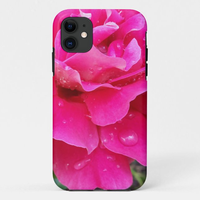 Capa Para iPhone 11 Chuva sobre pétalas (Verso)