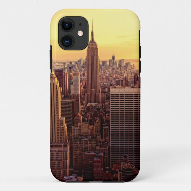 Capa Para iPhone 11 Cidade da skyline de New York com estado do (Verso)