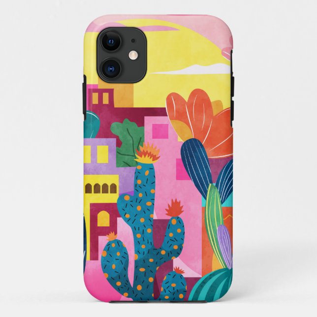 Capa Para iPhone 11 Cidade de Cactus (Verso)