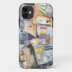 Capa Para iPhone 11 Cidade pequena na noite