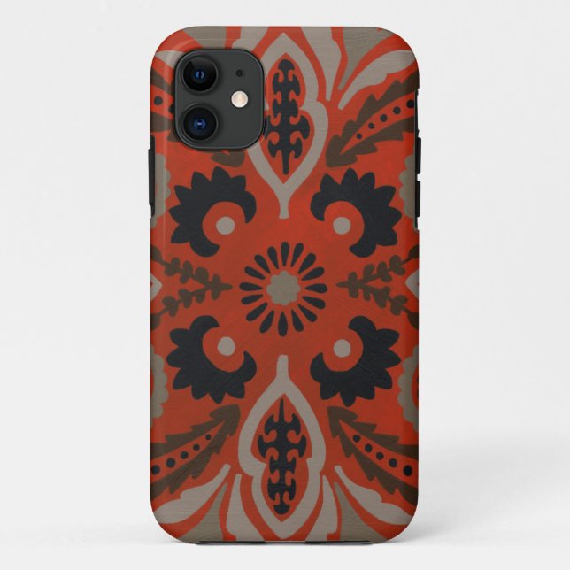 Capa Para iPhone 11 Cinabar Suzani II (Verso)