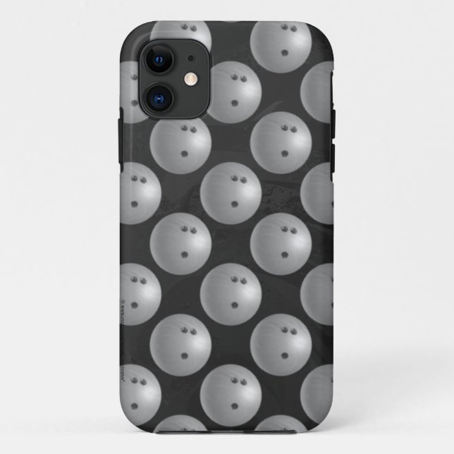 Capa Para iPhone 11 Cinza bola de boliche (Verso)