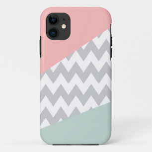 Capa Para iPhone 11 Cinza Chevron - Casa da Moeda e Coral