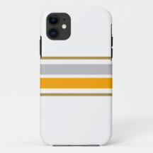 Cinza Chic - Listras Amarelas De Corrida Em Branco