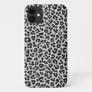 Capa Para iPhone 11 Cinza cinza Ash Leopard Cheetah Padrão de Impressã