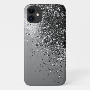 Capa Para iPhone 11 Cinza de Prata Espumante Lady Glitter #1 #brilhand