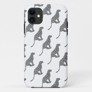 Capa Para iPhone 11 Cinza-leopardo e Cinza-luz