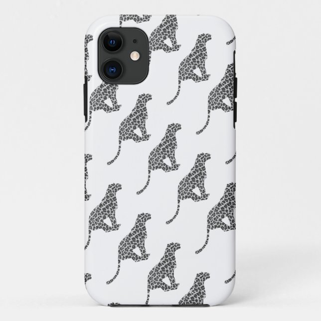 Capa Para iPhone 11 Cinza-leopardo e Cinza-luz (Verso)