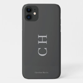 Capa Para iPhone 11 Cinza Moderna Personalizada