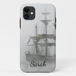 Capa Para iPhone 11 Cinza, Navio Pirata De Cachorro De Cinza Personali