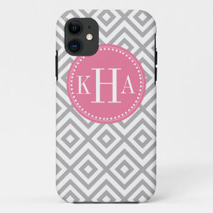 Capa Para iPhone 11 Cinzas e teste padrão completo personalizado rosa