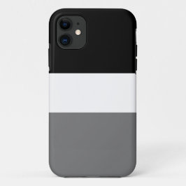 Capa Para iPhone 11 Cinzas Esportivas Amplas, Negras, Negras, Escuras