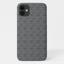 Capa Para iPhone 11 Cinzas tranquilas com pequenas tiras e com