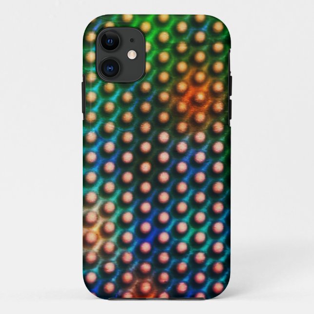 Capa Para iPhone 11 Círculos de desenho que se parecem com esferas ou  (Verso)