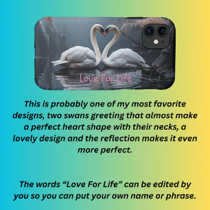 Capa Para iPhone 11 Cisnes pareadas na água