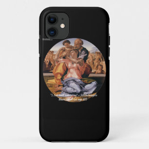 Capa Para iPhone 11 Citação de Arte e "Aprendizado" Famosa de Michelan