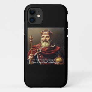 Capa Para iPhone 11 Citação de Idiomas do Charlemagne e Famosos