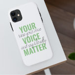 Capa Para iPhone 11 Citação de Motivação de Sua Matéria de Voz Verde P<br><div class="desc">Citação de Motivação de Sua Matéria de Voz Verde Positiva</div>