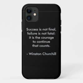 Capa Para iPhone 11 Citação de Winston Churchill; Sucesso