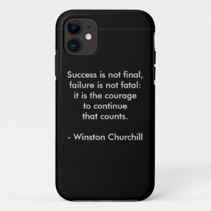 Capa Para iPhone 11 Citação de Winston Churchill; Sucesso