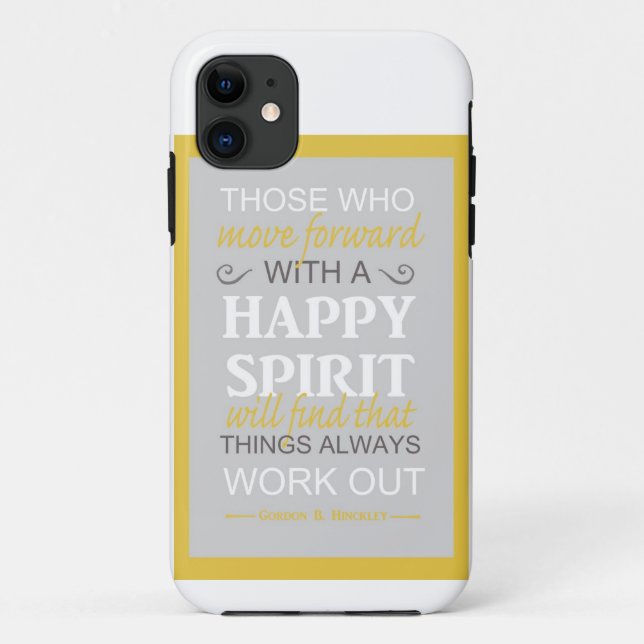 Capa Para iPhone 11 citação inspiradora gordon b hinckley lds (Verso)