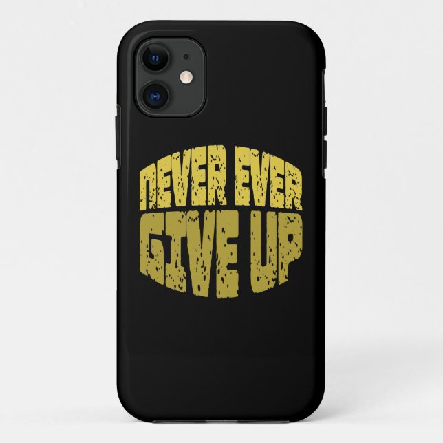 Capa Para iPhone 11 Citação Inspiradora - Nunca Desista (Verso)