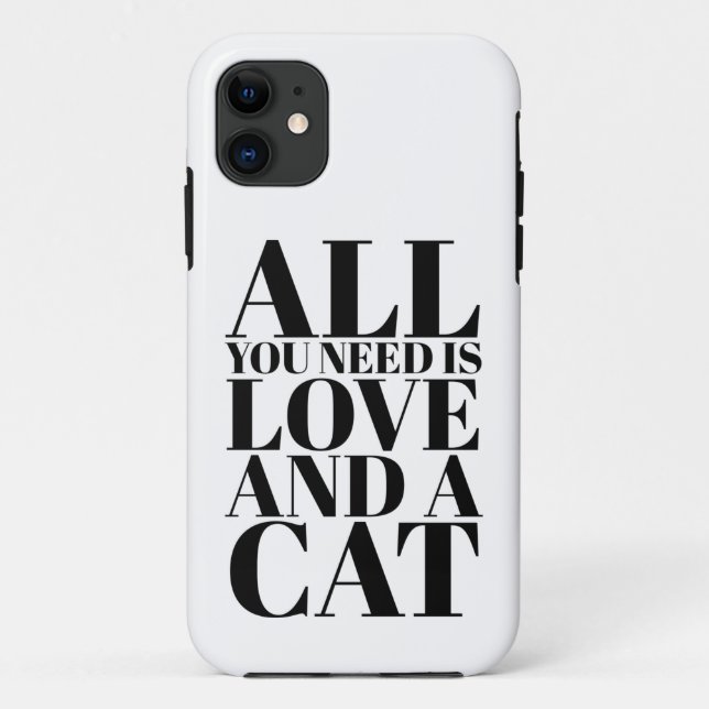 Capa Para iPhone 11 Citação Moderna Fofa Tudo o que Você Precisa é Amo (Verso)