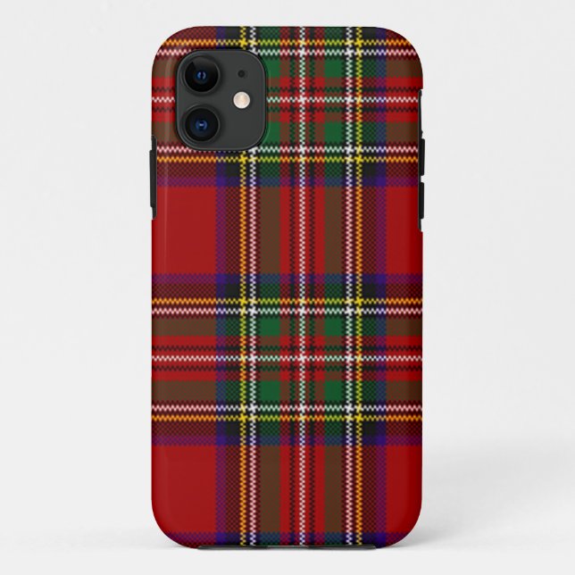 Capa Para iPhone 11 Clã Stewart tartan PixDezines (Verso)