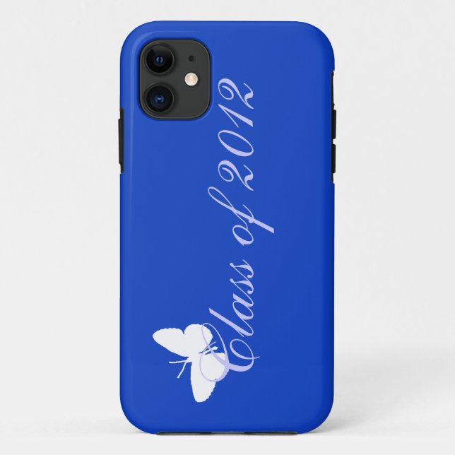 Capa Para iPhone 11 Classe de 2012 - borboleta azul (Verso)