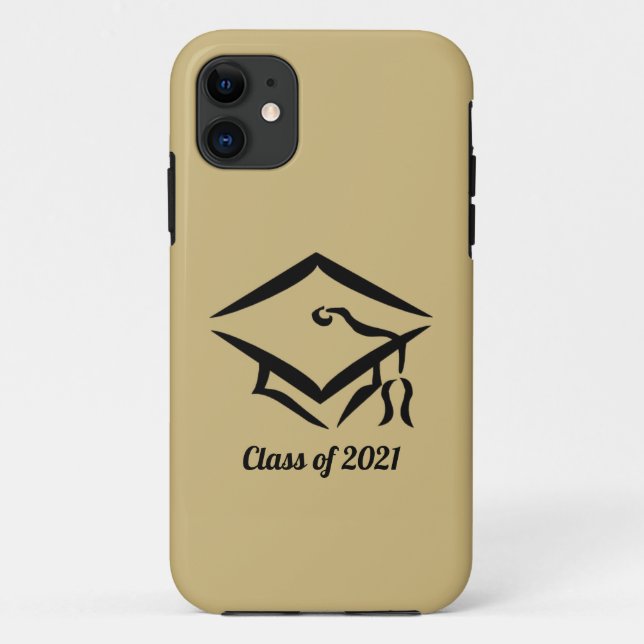 Capa Para iPhone 11 Classe de Graduação de 2021 GLMBLK (Verso)