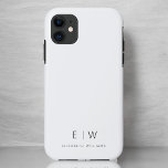 Capa Para iPhone 11 Clássico Elegante Moderno Monograma<br><div class="desc">Eleve o seu smartphone com a nossa capas de iphone Clássica Elegante Moderna e Minimalista do Nome do Monograma. Esse caso meticulosamente projetado combina sofisticação do eterno com o minimalismo contemporâneo. Criado à perfeição, ele não só protege seu dispositivo, como também adiciona um toque de estilo personalizado. As opções de...</div>