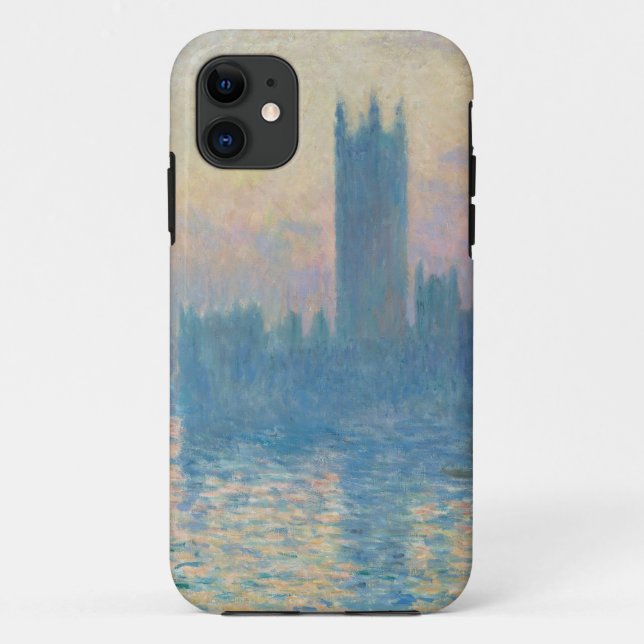 Capa Para iPhone 11 Claude Monet Parlamento Europeu Sunset (Verso)