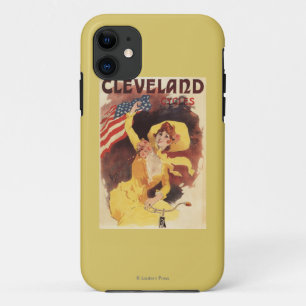 Capa Para iPhone 11 Cleveland Bicycles a menina americana no amarelo