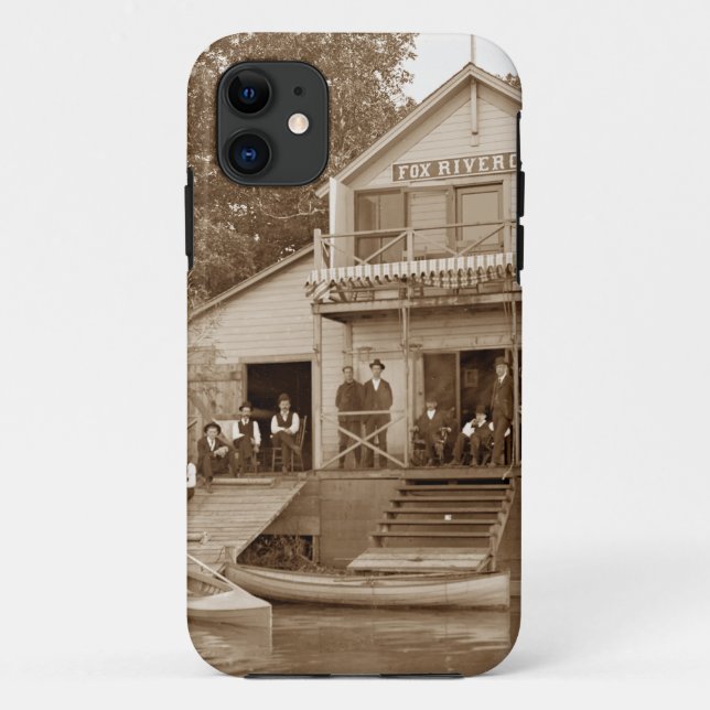 Capa Para iPhone 11 Clube Fox River Club, de 1880, Pesca Elgin (Verso)