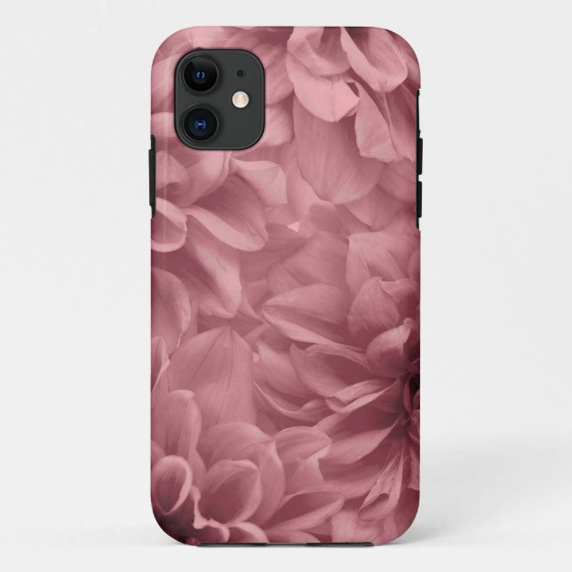Capa Para iPhone 11 Cluster de Light Mauve Dahlias Floral (Verso)