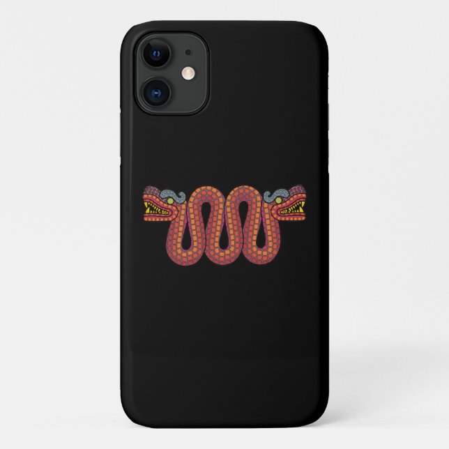 Capa Para iPhone 11 cobra asteca (Verso)