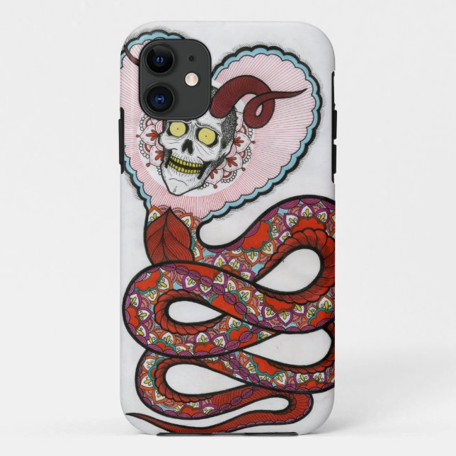 Capa Para iPhone 11 cobra da flor (Verso)