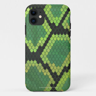 Capa Para iPhone 11 Cobra preto e Impressão verde