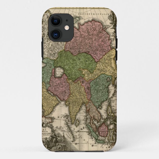 Capa Para iPhone 11 Cobrir 1700 do iPhone 5 do mapa do mundo do (Verso)