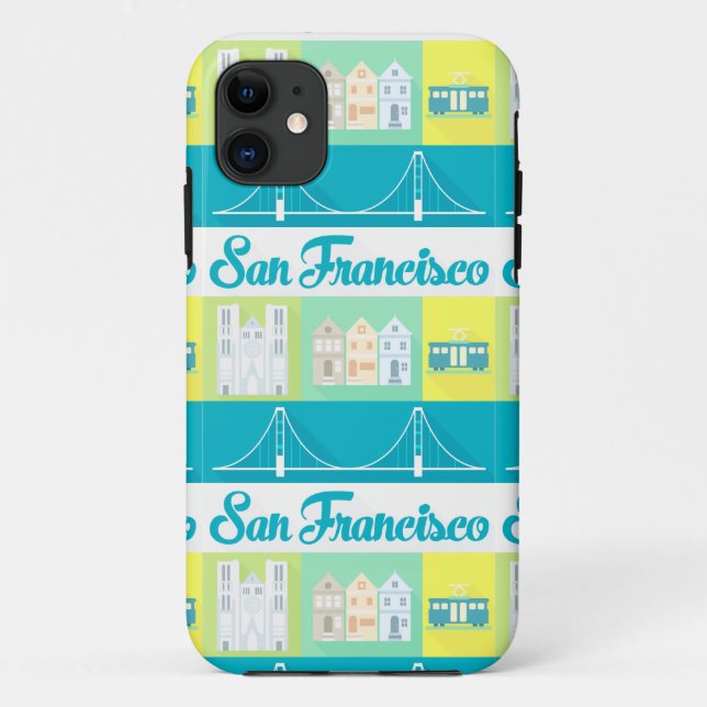 Capa Para iPhone 11 cobrir americano do exemplo da cidade de San (Verso)